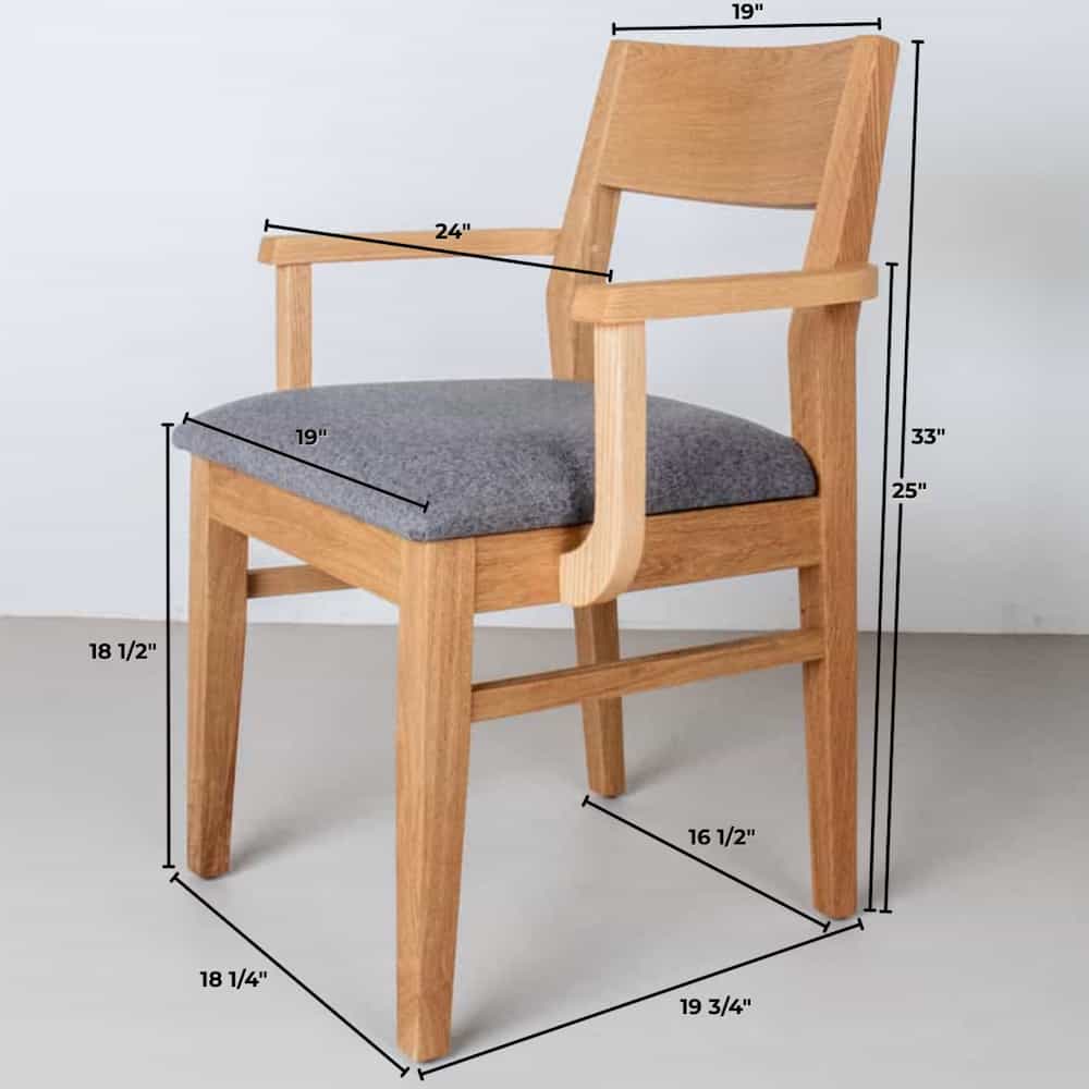 Aubrey Wood Arm Chair - Image 3